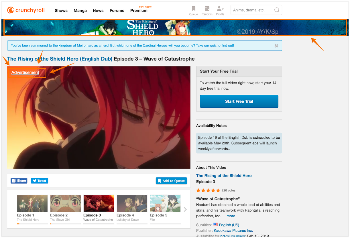 Watching video with ads