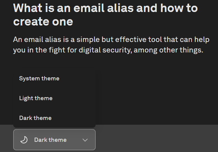 Dark theme