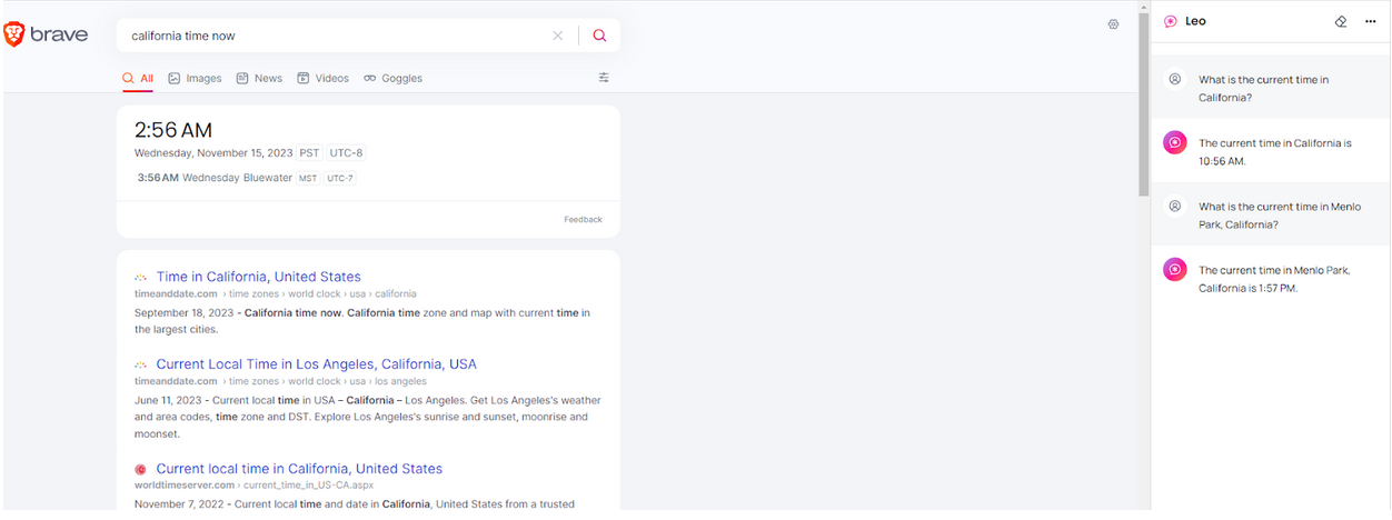 Leo gives a wrong answer to the time question