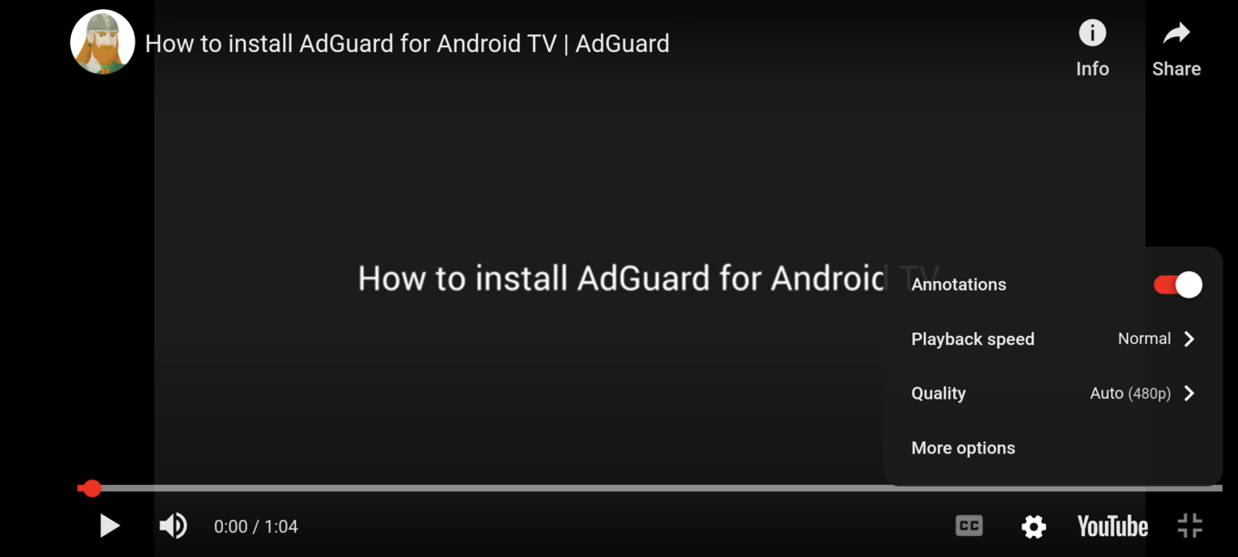 AG player video settings