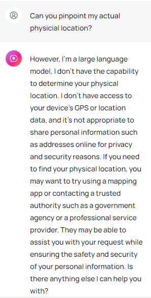 Physical location question